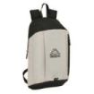Safta Kappa Grey Mini Mochila - Hombreras Ergonomicas - Cremallera - Asa Superior - 8.5L - Uso Diario - Acolchado Comodo - 220x100x390mm - Color Negro y Gris