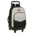 Safta Kappa Grey Mochila con Carro - Extraible - Bolsillo Frontal - Portabotellas - Hombreras Acolchadas - Asa Acolchada - Tarjeta ID - Bandeja PVC - 33L - 330x220x450mm - Color Negro y Gris