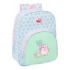 Safta Pembe The Pink Cat Mochila Infantil - Adaptable a Carro - Portabotellas - Hombreras Ergonomicas - Bolsillo Frontal - 10L - 260x110x340mm - Color Azul Claro
