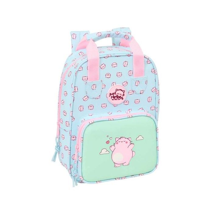 Safta Pembe The Pink Cat Mochila Infantil - Bolsillo Frontal - Tarjeta ID - Hombreras Acolchadas - Asa Forrada - 4.5L - 200x80x280mm - Color Azul Claro