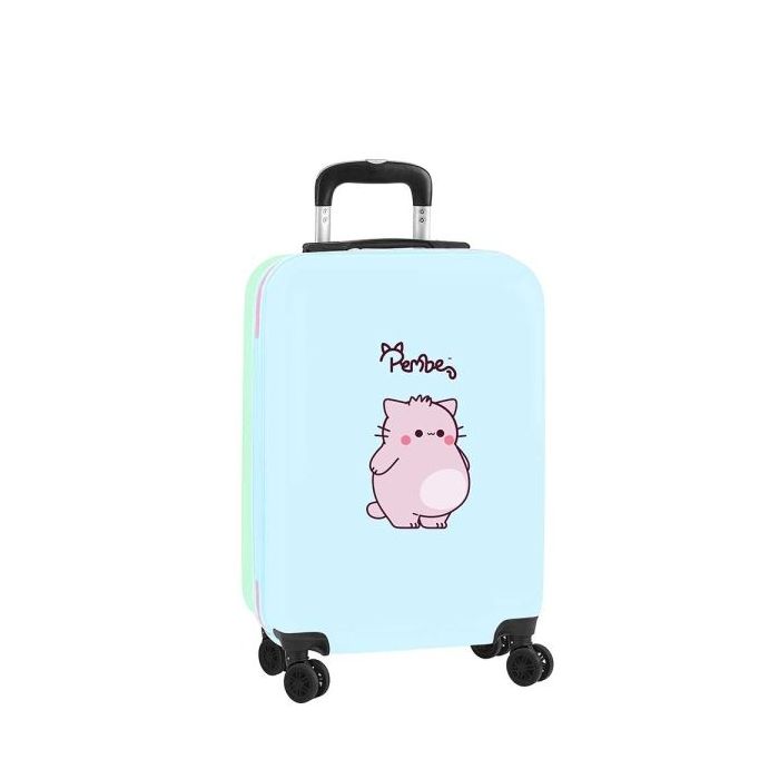 Safta Pembe The Pink Cat Maleta Trolley de Cabina 20” - Cierre con Candado - Interior Forrado - Ruedas Giratorias 360º - Asa Extensible Ajustable - 40.10L - 345x200x550mm - Color Azul Claro