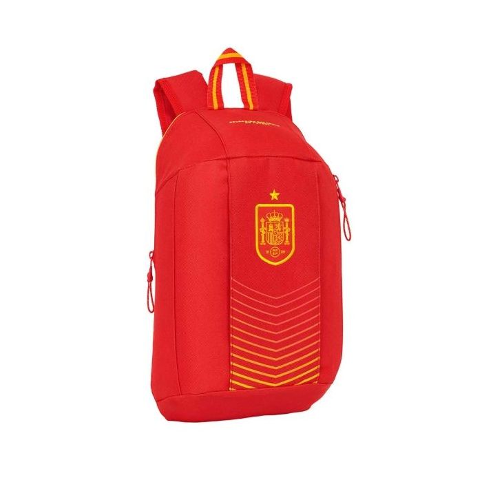 Safta Seleccion Española de Futbol Mini Mochila - Hombreras Ergonomicas - Cremallera - Asa Superior - 8.5L - 220x100x390mm - Color Rojo