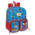 Safta Spidey Mochila Guarderia - Adaptable a Carro - Bolsillo Frontal - Tarjeta de Identificacion - Asa de Mano - 6L - 220x100x270mm - Color Rojo y Azul