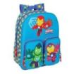 Safta Iron Man Mochila Infantil - Adaptable a Carro - Portabotellas - Hombreras Ergonomicas - Bolsillo Frontal - Asa Superior - 10L - 260x110x340mm - Color Azul