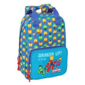 Safta Iron Man Mochila Infantil - Bolsillo Frontal - Tarjeta ID - Hombreras Acolchadas - Asa Forrada - 4.50L - 200x80x280mm - Color Azul