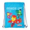 Safta Iron Man Saco Plano - Bolsillo Interior con Cremallera - Cierre con Cordones - 3L - 260x10x340mm - Color Azul