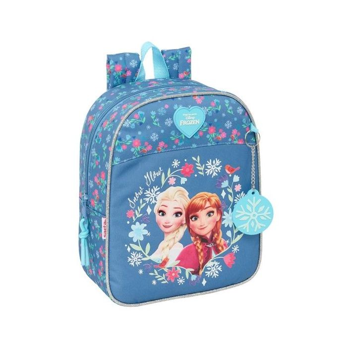 Safta Frozen Mochila Guarderia - Adaptable a Carro - Cremallera - Tarjeta de Identificacion - Asa Superior - 6L - 220x100x270mm - Color Azul