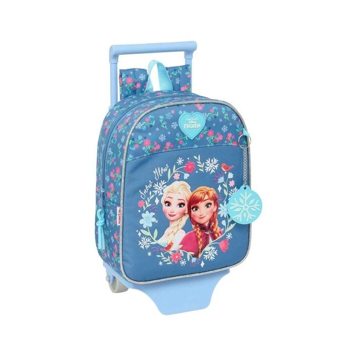 Safta Frozen Mochila con Carro - Tarjeta ID - Asa Superior - Mochila Extraible - Carro Resistente - 6L - 220x100x270mm - Color Azul