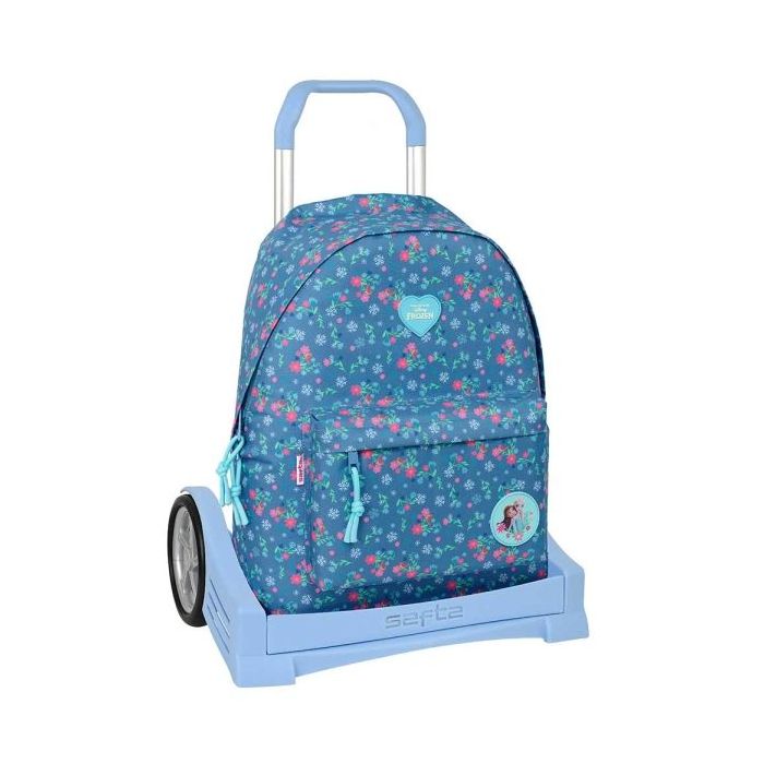 Safta Frozen Mochila para Portatil hasta 14.1" - Portabotellas - Tirador Doble - Espalda Acolchada - Asa Superior - Mochila Extraible - Alto Abierto de 85cm - 17.35L - 310x130x430mm - Color Azul