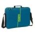 Safta Munich Land Maletin con Cremallera - Bandolera Ajustable - Asa Forrada - Doble Tirador - Fondo Semirigido - 6L - 380x60x280mm - Color Azul Oscuro