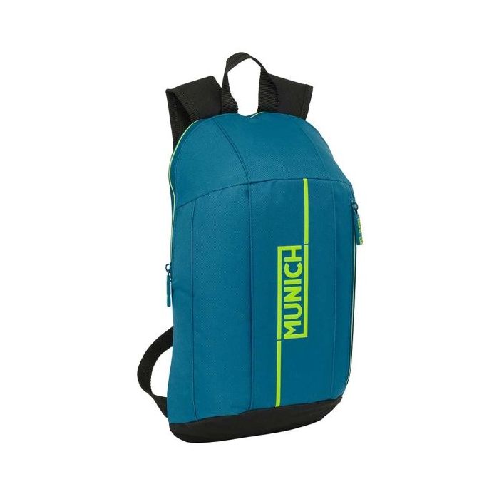 Safta Munich Land Mini Mochila - Hombreras Ergonomicas Acolchadas - Bolsillo Frontal - Asa Superior - 8.5L - Hombreras Ajustables - 220x100x390mm - Color Azul Oscuro