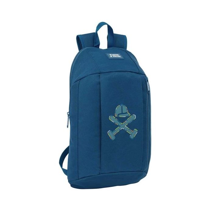 Safta Harper and Neyer Mini Mochila - Hombreras Acolchadas - Facil Acceso - Asa Superior - Uso Diario - 8.5L - Ergonomia - Ajustables - Seguridad - Versatil - 220x100x390mm - Color Azul Marino