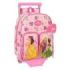 Safta Princesas Disney Mochila con Carro - Bolsillos Laterales - Hombreras Acolchadas - Bolsillo Frontal - Asa Superior - Mochila Extraible - Material Resistente - 10L - 260x110x340mm - Color Rosa