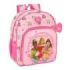 Safta Princesas Disney Mochila - Adaptable a Carro - Bolsillos Laterales - Doble Tirador - Hombreras Acolchadas - Bolsillo Frontal - Asa Superior - 15L - 320x120x380mm - Color Rosa