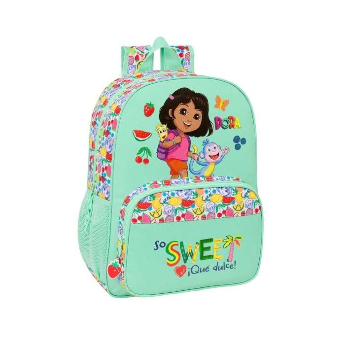 Safta Dora Mochila Adaptable a Carro - Portabotellas - Doble Tirador en Cremallera - Hombreras Ergonomicas - Espalda Acolchada - Asa de Mano Superior - 19L - 330x140x420mm - Color Menta