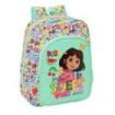 Safta Dora Mochila Infantil - Adaptable a Carro - Portabotellas - Hombreras Ergonomicas - Acolchadas y Comodas - Bolsillo Frontal - 10L - 260x110x340mm - Color Menta