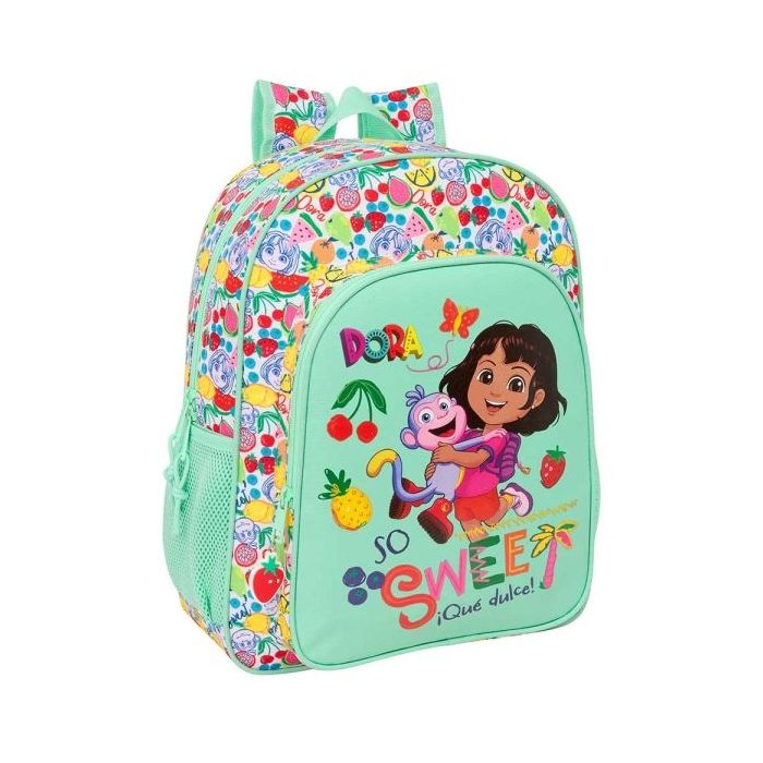 Safta Dora Mochila - Adaptable a Carro - Portabotellas - Doble Tirador en Cremallera - Hombreras Ergonomicas Acolchadas - Asa de Mano Superior - 15L - 320x120x380mm - Color Menta