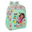 Safta Dora Mochila - Adaptable a Carro - Portabotellas - Doble Tirador en Cremallera - Hombreras Ergonomicas Acolchadas - Asa de Mano Superior - 15L - 320x120x380mm - Color Menta