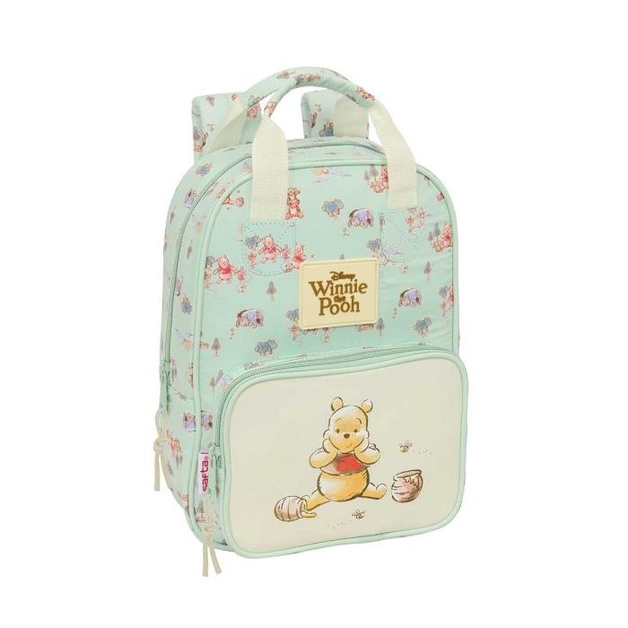 Safta Winnie The Pooh Mochila Infantil - Bolsillo Frontal - Tarjeta ID - Hombreras Acolchadas - Asa Forrada - 4.5L - 200x80x280mm - Color Beige
