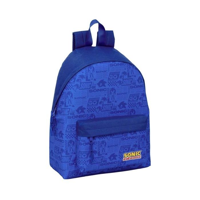 Safta Sonic Mochila - Bolsillo Frontal - Hombreras Acolchadas - Doble Tirador en Cremallera - Asa Superior - 20.80L - 330x150x420mm - Color Azul Oscuro
