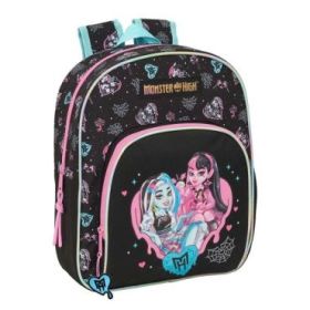 Safta Monster High Mochila Infantil - Adaptable a Carro - Portabotellas - Hombreras Acolchadas - Bolsillo Frontal - Asa Superior - 9.5L - 280x100x340mm - Color Negro