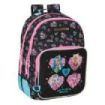 Safta Monster High Mochila con 2 Compartimentos - Antirozaduras - Adaptable a Carro - Bolsillo Frontal - Portabotellas - Tirador Doble - Hombreras Ergonomicas - 20L - 320x150x420mm - Color Negro