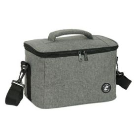 Safta Minnie Mouse Grey Bolsa Isotermica Porta Alimentos 9.2L - Cremallera - Asa Acolchada - Bandolera Ajustable - Repelente al Agua - Asa Superior - 290x180x190mm - Color Gris