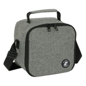 Safta Minnie Mouse Grey Bolsa Isotermica Porta Alimentos 4.4L - Cremallera - Interior Forrado de Aluminio - Bandolera Ajustable - Repelente al Agua - Asa Superior - 200x150x200mm - Color Gris