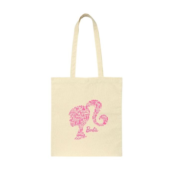 Safta Barbie Tote Bag Bolsa de Tela - Asas de Mano - Color Beige