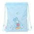 Safta Mickey Mouse Baby Saco Plano - Bolsillo con Cremallera - Cierre con Cordones - 3L - Materiales de Alta Calidad - Facil de Transportar - 260x10x340mm - Color Azul Claro