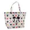 Safta Mickey Mouse Beach Bolso Grande - Cremallera - Bolsillo Interior - Asas Superiores - 31L - Ideal para Compras y Viajes - 540x170x350mm - Color Blanco