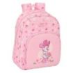 Safta Minnie Mouse Baby Mochila Infantil - Adaptable a Carro - Portabotellas - Hombreras Acolchadas - Bolsillo Frontal - Asa de Mano - 9.5L - 280x100x340mm - Color Rosa
