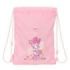Safta Minnie Mouse Baby Saco Plano - Bolsillo con Cremallera - Cierre con Cordones - 3L - Materiales de Calidad - 260x10x340mm - Color Rosa