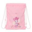 Safta Minnie Mouse Baby Saco Plano - Bolsillo con Cremallera - Cierre con Cordones - 3L - Materiales de Calidad - 260x10x340mm - Color Rosa