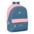 Safta el Pulpo Indigo Mochila para Portatil hasta 15.6" - Conector USB - Base Acolchada - Bolsillo Frontal - Tirador Doble - Hombreras Ergonomicas - Asa Superior - 310x180x440mm - Color Azul