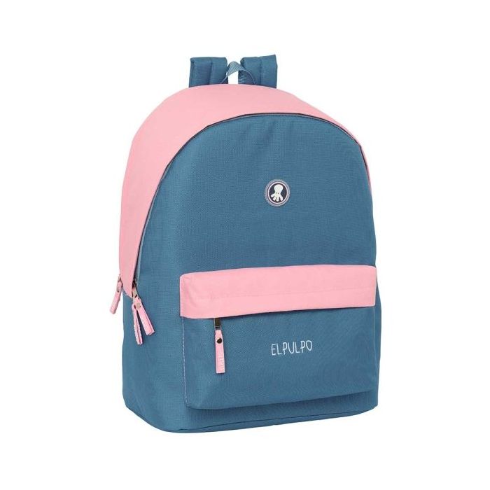 Safta el Pulpo Indigo Mochila para Portatil hasta 15.6" - Conector USB - Base Acolchada - Bolsillo Frontal - Tirador Doble - Hombreras Ergonomicas - Asa Superior - 310x180x440mm - Color Azul
