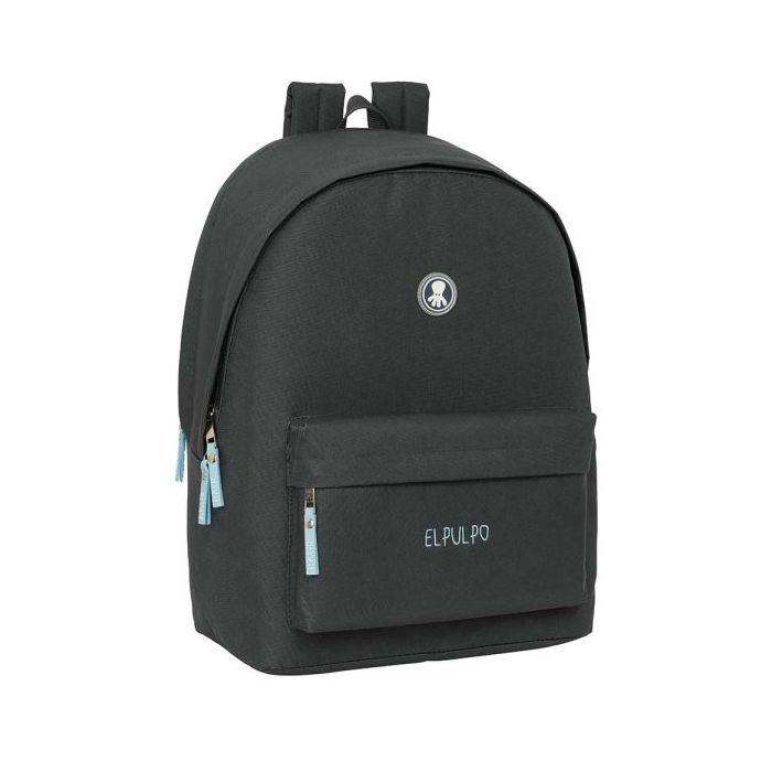 Safta el Pulpo Grafito Mochila para Portatil hasta 15.6" - Alojamiento Antirrobo - Conector USB - Capacidad 24.55L - Bolsillo Frontal - Base Acolchada - Asa Superior - 310x180x440mm - Color Negro