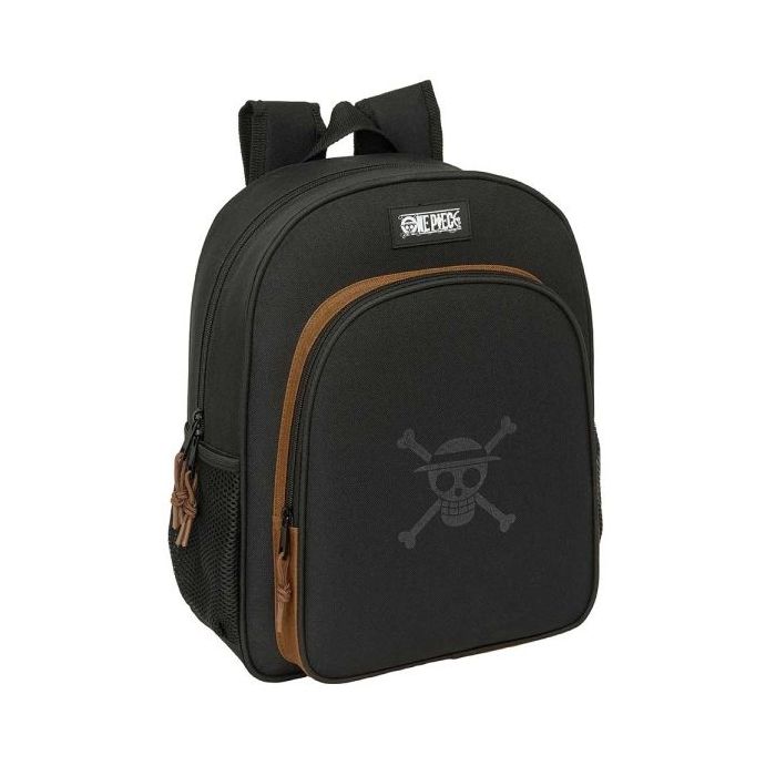 Safta One Piece Mochila - Adaptable a Carro - Portabotellas - Tirador Doble - Hombreras Ergonomicas - Espalda Acolchada - Bolsillo Frontal - Asa de Mano Superior - 320x120x380mm - Color Negro