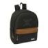 Safta One Piece Mochila para Portatil hasta 14.1" - Portabotellas - Tirador Doble - Bolsillo Frontal - Hombreras y Espalda Acolchadas - Asa Superior - 310x160x400mm - Color Negro