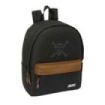 Safta One Piece Mochila para Portatil hasta 14.1" - Portabotellas - Tirador Doble - Bolsillo Frontal - Hombreras y Espalda Acolchadas - Asa Superior - 310x160x400mm - Color Negro