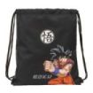 Safta Dragon Ball Saco Plano - Bolsillo con Cremallera - Cierre con Cordones - 5L - Material Practico - Uso Diario - Compacto y Ligero - 350x10x400mm - Color Negro