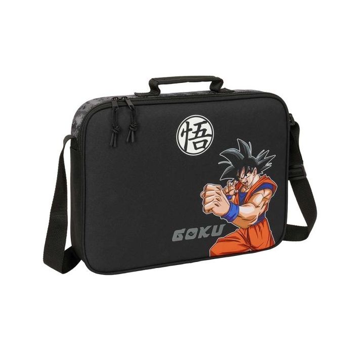 Safta Dragon Ball Maletin con Cremallera - Bandolera Ajustable - Asa Forrada - Doble Tirador - Fondo Semirigido - 6L - 380x60x280mm - Color Negro