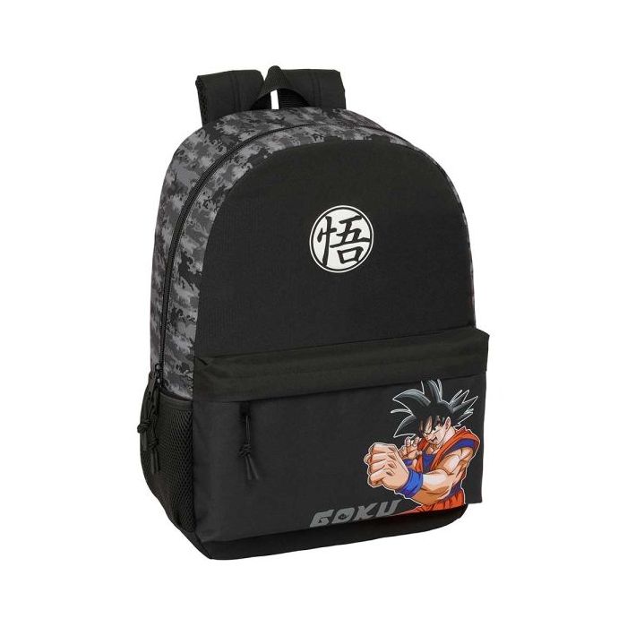 Safta Dragon Ball Mochila Adaptable a Carro - Bolsillos Laterales - Doble Tirador - Bolsillo Frontal - Hombreras Acolchadas - Asa Superior - 19L - 300x140x460mm - Color Negro