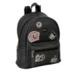 Safta Mickey Mouse Mini Mochila - Cremallera - Bolsillo Frontal - Tirador Doble - Bolsillo Lateral - Interior Forrado - Hombreras Ajustables - Asa Superior - 240x120x280mm - Color Negro