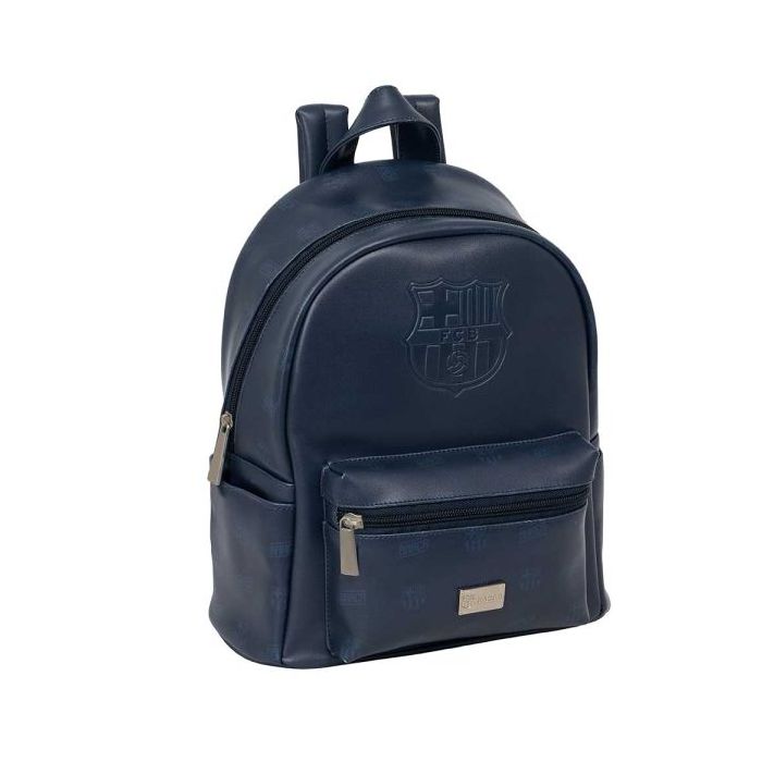 Safta F.C.Barcelona Mini Mochila - Bolsillo Frontal - Bolsillo Lateral - Interior Forrado - Hombreras Ajustables - Asa Superior Comoda - 9L - 240x120x280mm - Color Azul Marino