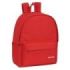 Safta Mochila para Portatil hasta 14.1" - 19.85L - Hombreras Acolchadas - Base Acolchada - Tirador Doble - Asa Superior - Bolsillo Frontal - Bolsillos Laterales - 310x160x400mm - Color Rojo