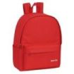 Safta Mochila para Portatil hasta 14.1" - 19.85L - Hombreras Acolchadas - Base Acolchada - Tirador Doble - Asa Superior - Bolsillo Frontal - Bolsillos Laterales - 310x160x400mm - Color Rojo