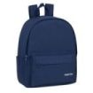 Safta Mochila para Portatil hasta 14.1" - Interior Acolchado - Correas Acolchadas - Cremallera Doble - Asa Superior - 19.85L - 310x160x400mm - Color Azul Marino