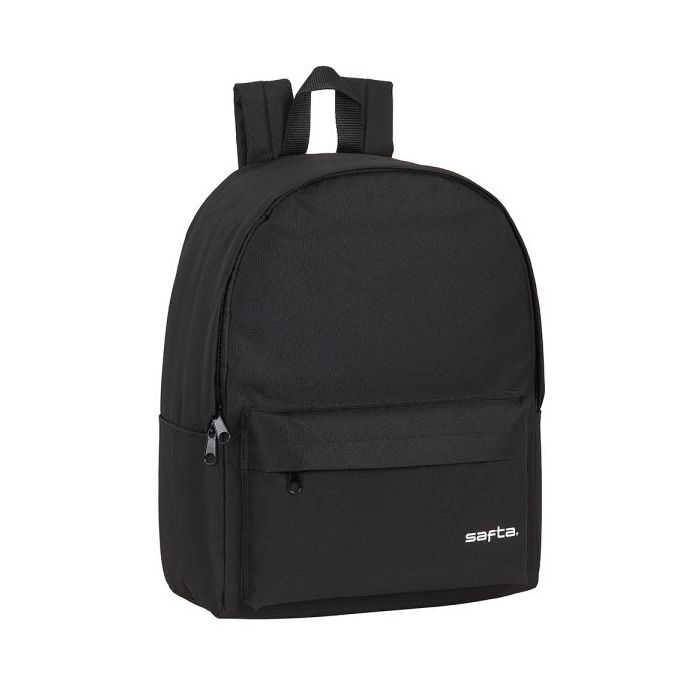Safta Mochila para Portatil hasta 14.1" - Interior Acolchado - Bolsillos Laterales - Tirador Doble - Asa Superior - 19.85L - 310x160x400mm - Color Negro