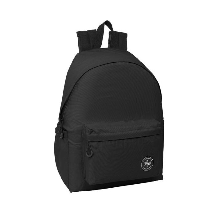Safta Munich Teen Black Mochila para Portatil hasta 14.1" - 17.3L - Ergonomico - Correas Ajustables - 310x130x430mm - Color Negro